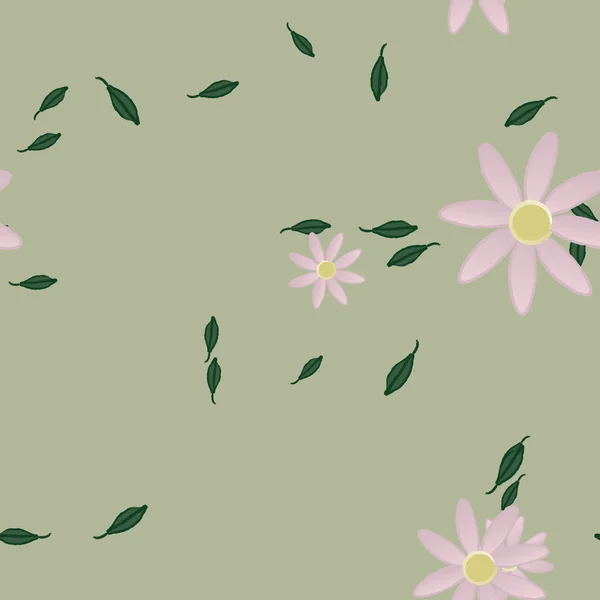 Schöne Florale Nahtlose Hintergrund Vektorillustration — Stockvektor