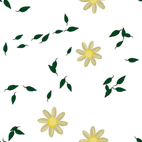 Fundo Sem Costura Floral Bonito Ilustração Vetorial — Vetor de Stock