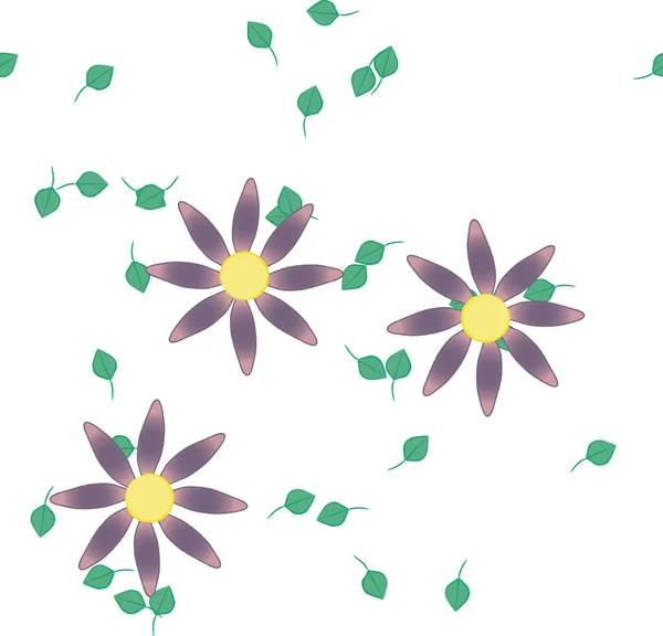 Mooie Bloemen Naadloze Achtergrond Vector Illustratie — Stockvector