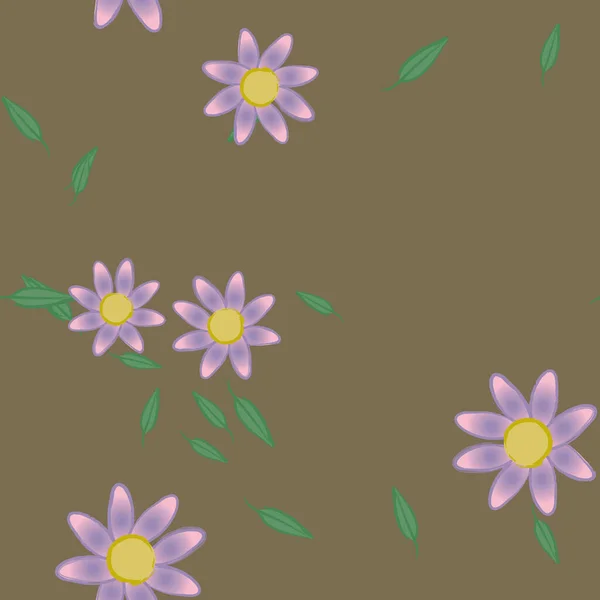 Schöne Florale Nahtlose Hintergrund Vektorillustration — Stockvektor