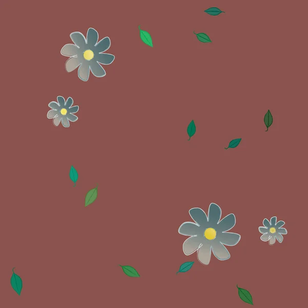 Mooie Bloemen Naadloze Achtergrond Vector Illustratie — Stockvector