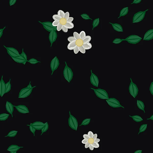 Fundo Sem Costura Floral Bonito Ilustração Vetorial — Vetor de Stock