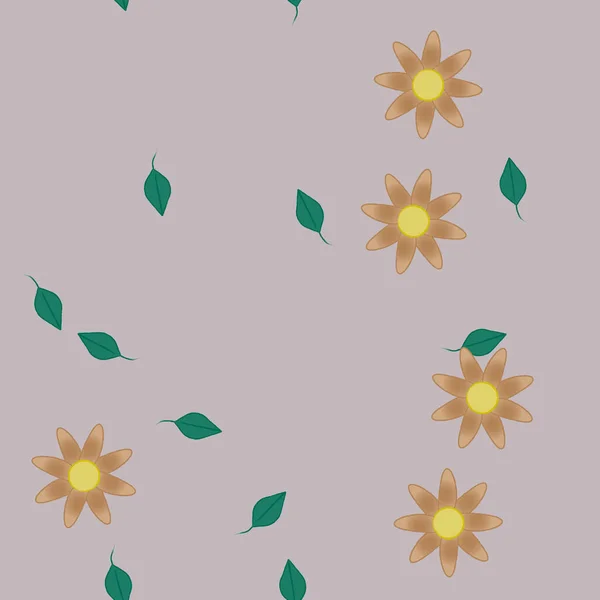 Schöne Florale Nahtlose Hintergrund Vektorillustration — Stockvektor