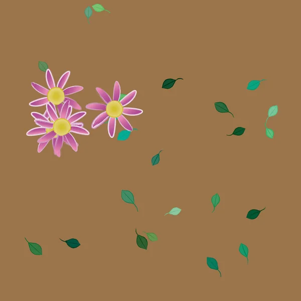 Schöne Florale Nahtlose Hintergrund Vektorillustration — Stockvektor