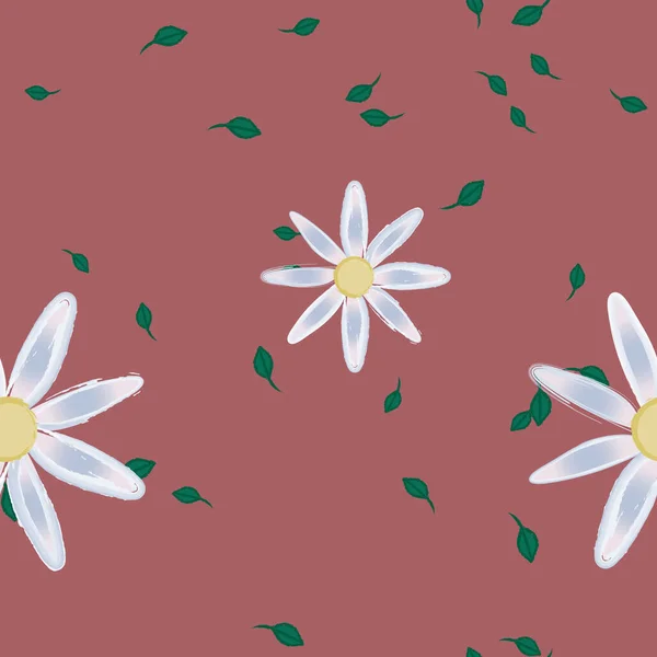 Schöne Florale Nahtlose Hintergrund Vektorillustration — Stockvektor