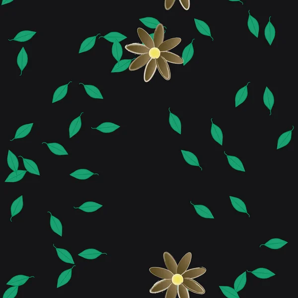 Fundo Sem Costura Floral Bonito Ilustração Vetorial — Vetor de Stock