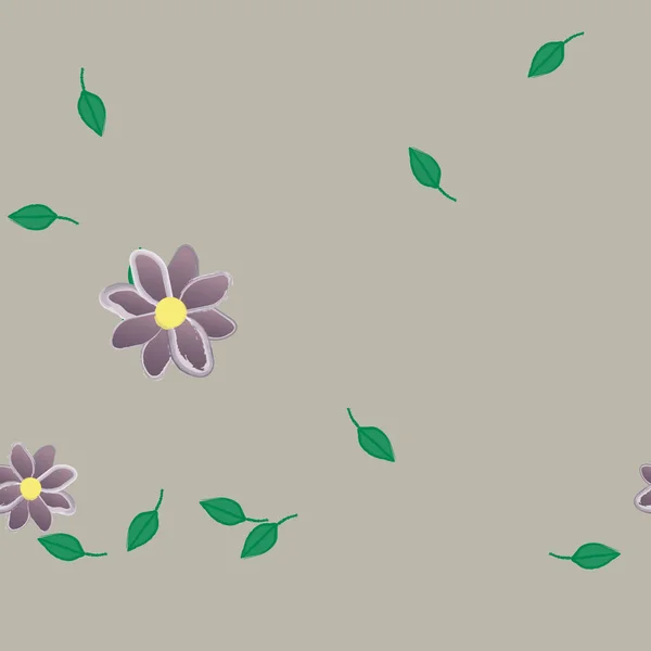 Fundo Sem Costura Floral Bonito Ilustração Vetorial — Vetor de Stock