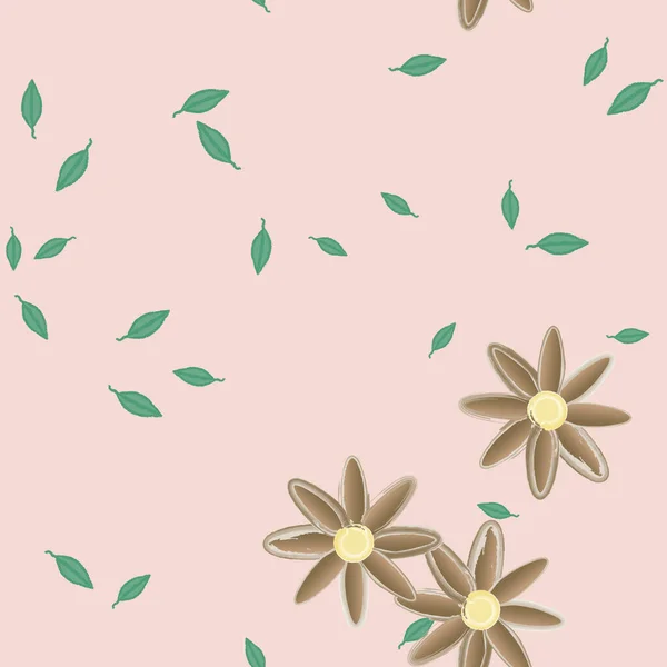 Fundo Sem Costura Floral Bonito Ilustração Vetorial —  Vetores de Stock