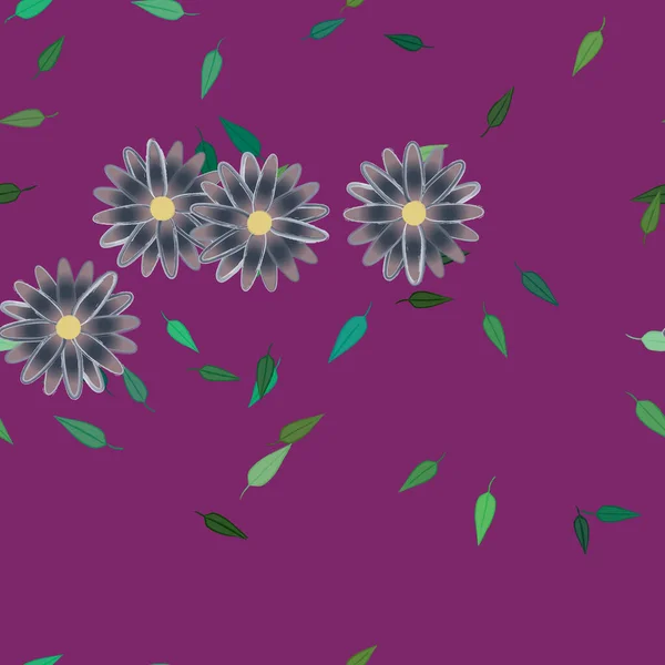 Schöne Florale Nahtlose Hintergrund Vektorillustration — Stockvektor