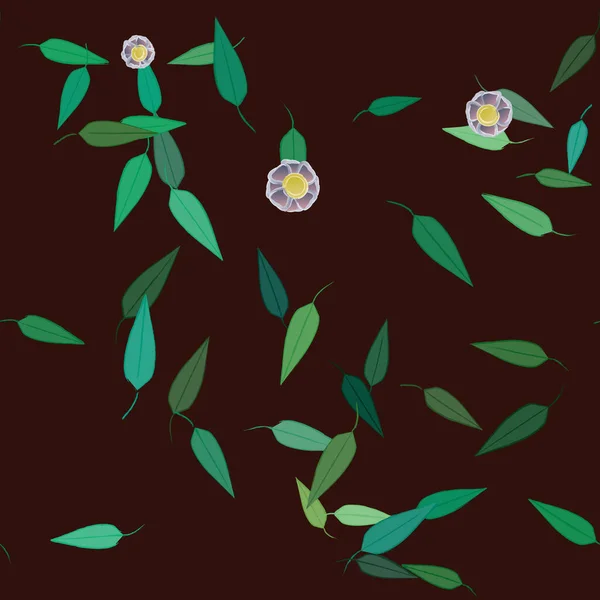 Vacker Blommig Sömlös Bakgrund Vektor Illustration — Stock vektor