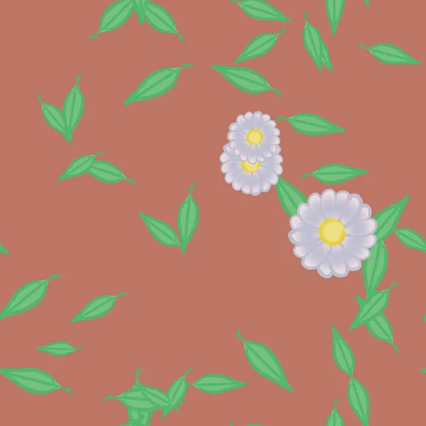 Mooie Bloemen Naadloze Achtergrond Vector Illustratie — Stockvector