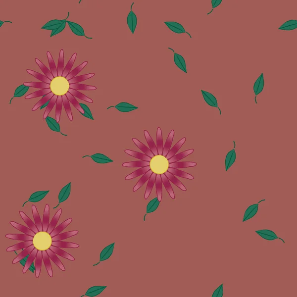 Fundo Sem Costura Floral Bonito Ilustração Vetorial — Vetor de Stock