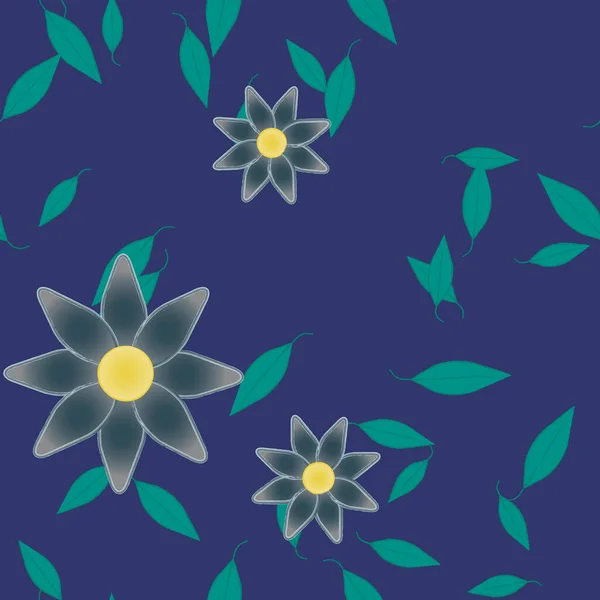 Fundo Sem Costura Floral Bonito Ilustração Vetorial — Vetor de Stock