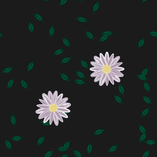 Fundo Sem Costura Floral Bonito Ilustração Vetorial — Vetor de Stock