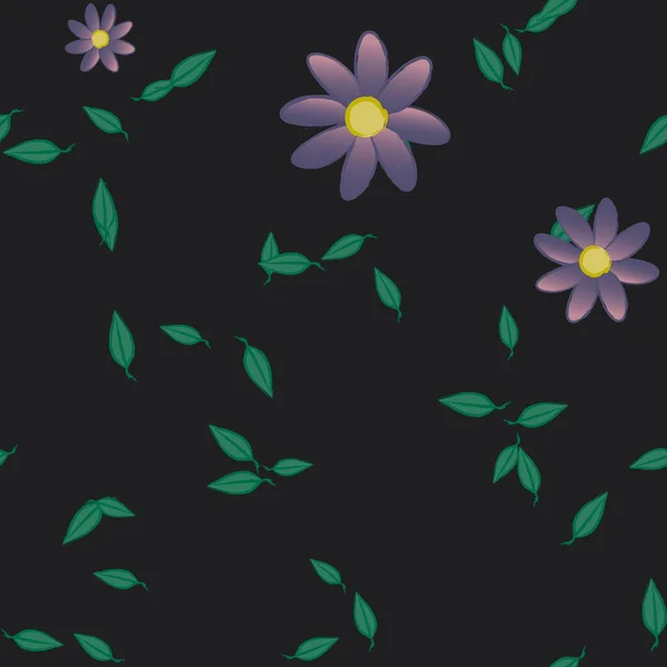 Fundo Sem Costura Floral Bonito Ilustração Vetorial — Vetor de Stock