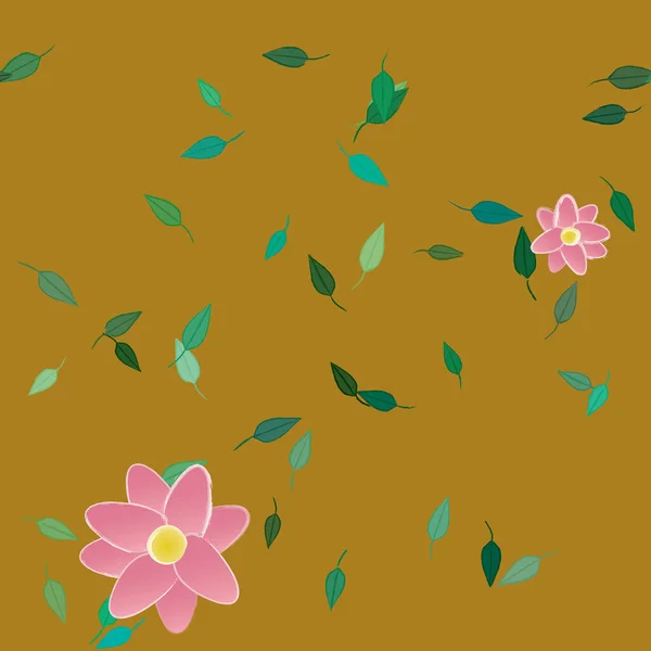 Hermoso Fondo Sin Costura Floral Ilustración Vectores — Vector de stock