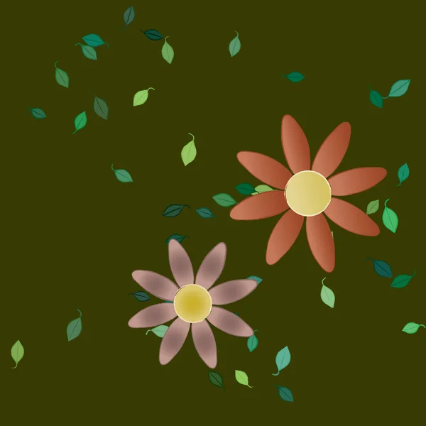 Schöne Florale Nahtlose Hintergrund Vektorillustration — Stockvektor