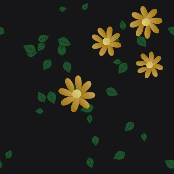 Fundo Sem Costura Floral Bonito Ilustração Vetorial — Vetor de Stock