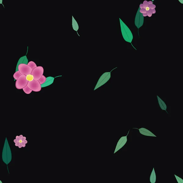 Beau Fond Floral Sans Couture Illustration Vectorielle — Image vectorielle