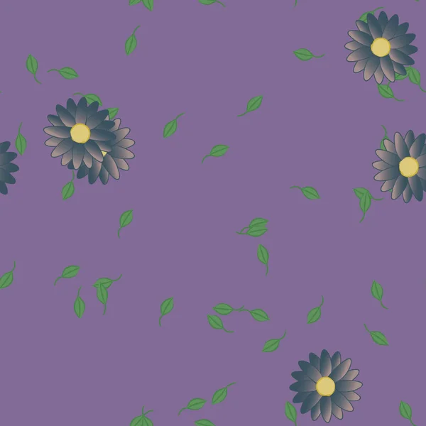 Fundo Sem Costura Floral Bonito Ilustração Vetorial — Vetor de Stock