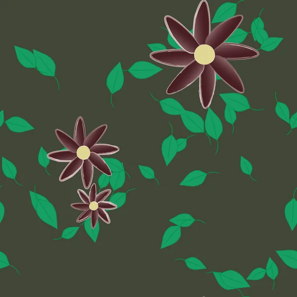 Mooie Bloemen Naadloze Achtergrond Vector Illustratie — Stockvector