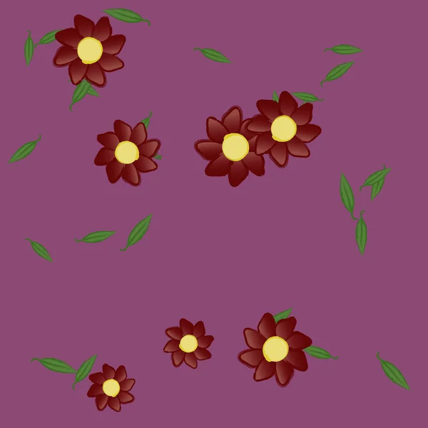 Mooie Bloemen Naadloze Achtergrond Vector Illustratie — Stockvector