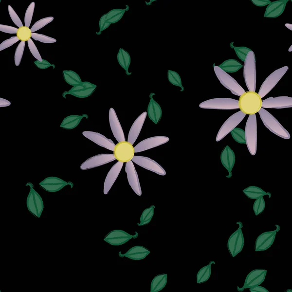 Fundo Sem Costura Floral Bonito Ilustração Vetorial — Vetor de Stock