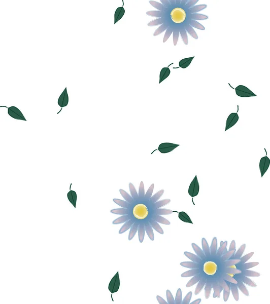 Schöne Florale Nahtlose Hintergrund Vektorillustration — Stockvektor