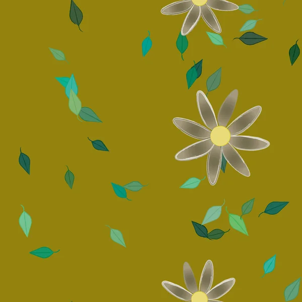 Mooie Bloemen Naadloze Achtergrond Vector Illustratie — Stockvector