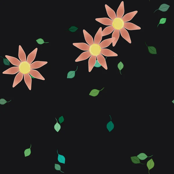 Hermoso Fondo Sin Costura Floral Ilustración Vectores — Vector de stock