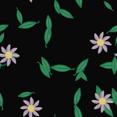 Yaprakları pürüzsüz arkaplan, vektör illüstrasyonu 