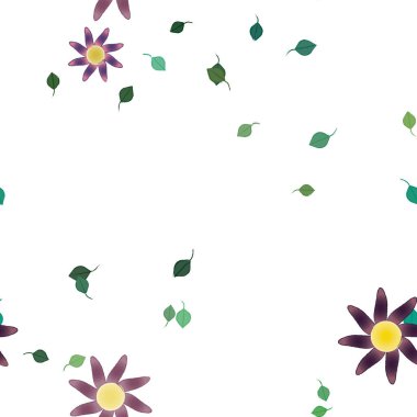 Yaprakları pürüzsüz arkaplan, vektör illüstrasyonu