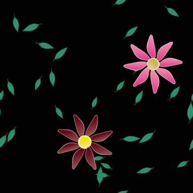 Çiçeksiz arka plan, vektör illüstrasyonu