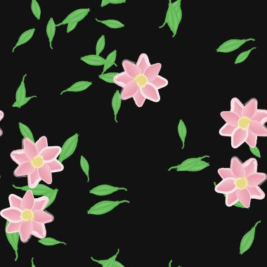 Yaprakları pürüzsüz arkaplan, vektör illüstrasyonu