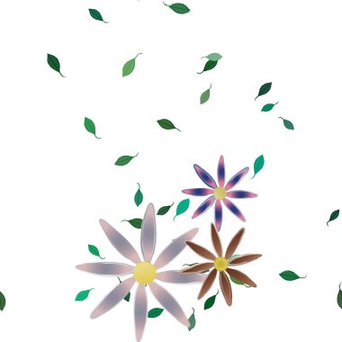 Yaprakları pürüzsüz arkaplan, vektör illüstrasyonu 