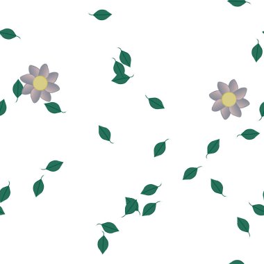 Yaprakları pürüzsüz arkaplan, vektör illüstrasyonu 