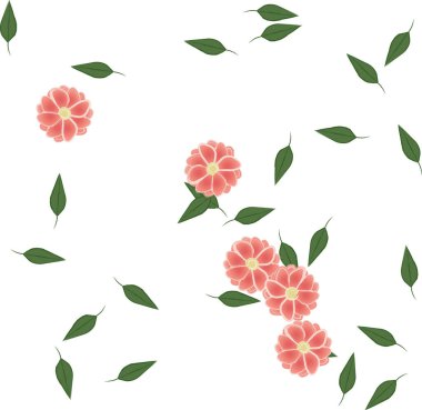 Yaprakları pürüzsüz arkaplan, vektör illüstrasyonu 