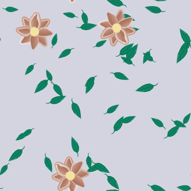 Yaprakları pürüzsüz arkaplan, vektör illüstrasyonu