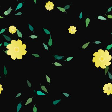 Yaprakları pürüzsüz arkaplan, vektör illüstrasyonu