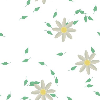 Yaprakları pürüzsüz arkaplan, vektör illüstrasyonu