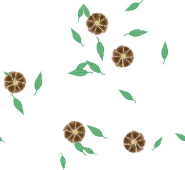 Yaprakları pürüzsüz arkaplan, vektör illüstrasyonu 