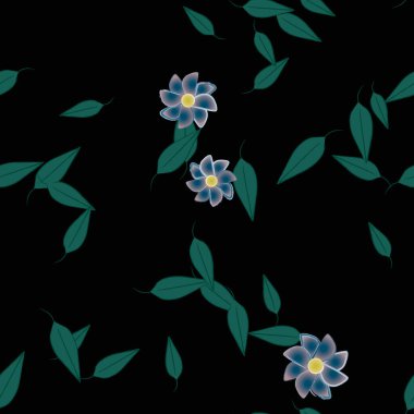 Yaprakları pürüzsüz arkaplan, vektör illüstrasyonu