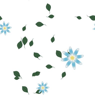 Yaprakları pürüzsüz arkaplan, vektör illüstrasyonu 