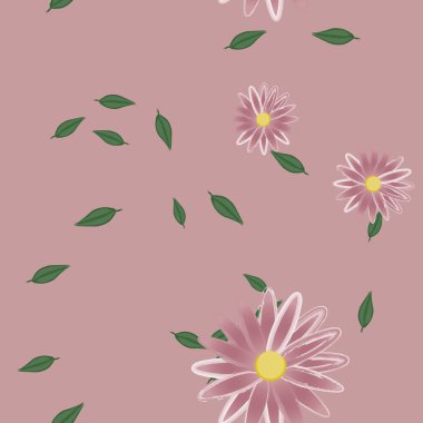 Yaprakları pürüzsüz arkaplan, vektör illüstrasyonu