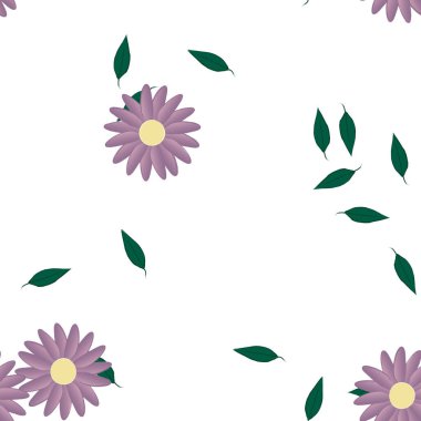 Yaprakları pürüzsüz arkaplan, vektör illüstrasyonu