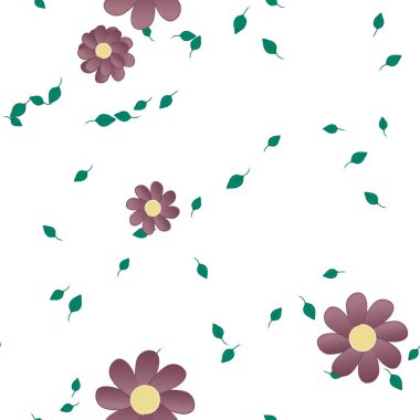 Yaprakları pürüzsüz arkaplan, vektör illüstrasyonu