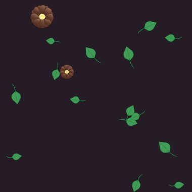 Yaprakları pürüzsüz arkaplan, vektör illüstrasyonu