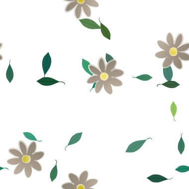 Yaprakları pürüzsüz arkaplan, vektör illüstrasyonu