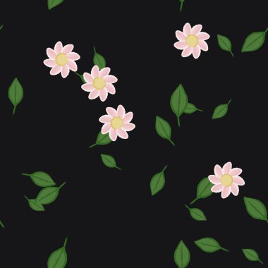 Yaprakları pürüzsüz arkaplan, vektör illüstrasyonu