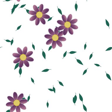 Yaprakları pürüzsüz arkaplan, vektör illüstrasyonu